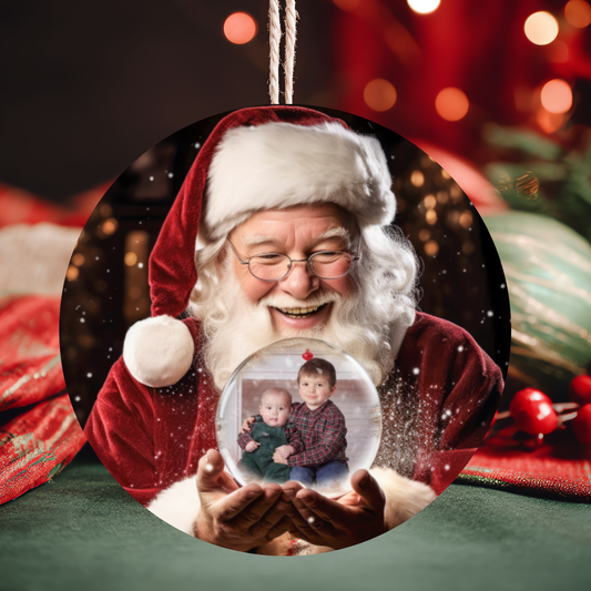 Santa’s Hands, Your Heart - Personalized Photo Ornament🫶🏻🎅🏼